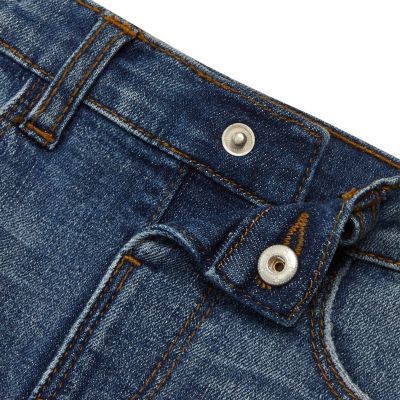 Mini boys blue ripped Sid skinny jeans